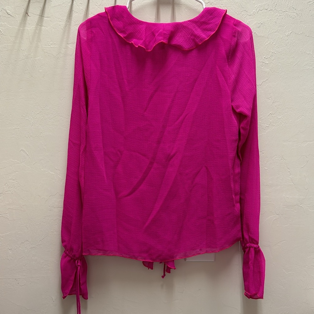 Show Me Your MuMu Pink Ruffle Blouse - Picture 3 of 8